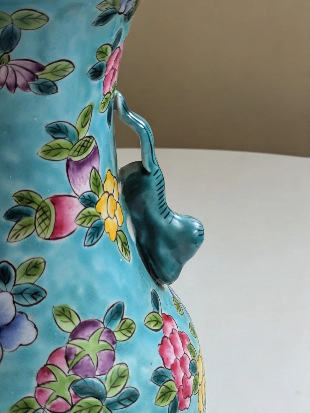 Antique Chinese Peranakan Nyonya Straits Famille Rose Porcelain Vase